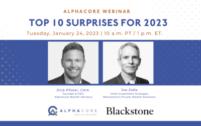 Past Event: AlphaCore Webinar With Blackstone: Top 10 Surprises for 2023